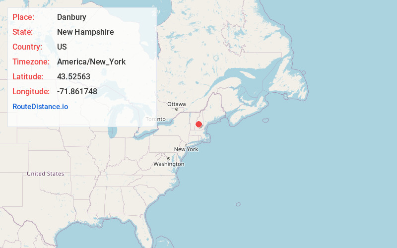Map of Danbury