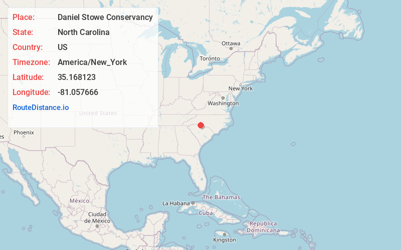 Map of Daniel Stowe Conservancy