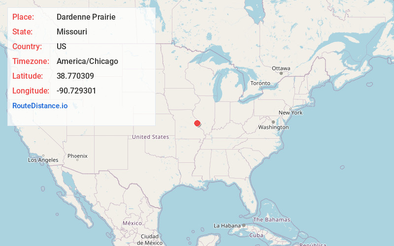 Map of Dardenne Prairie