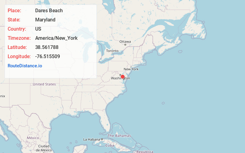 Map of Dares Beach