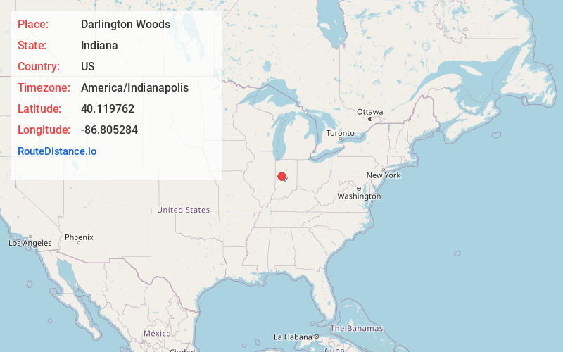 Map of Darlington Woods