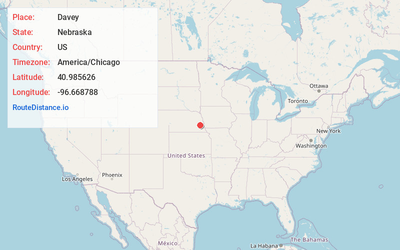 Map of Davey
