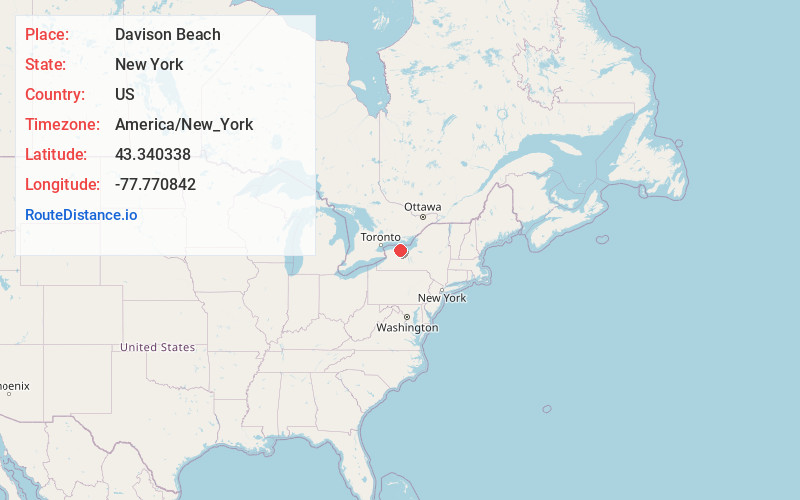 Map of Davison Beach