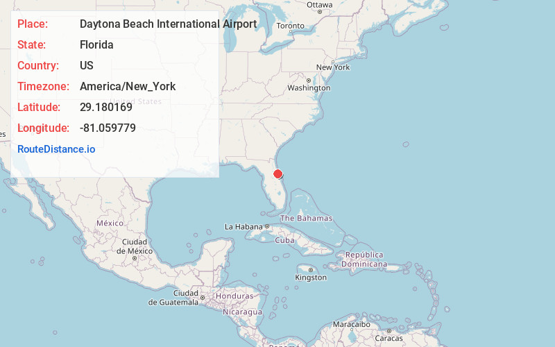 Map of Daytona Beach International Airport