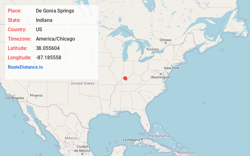 Map of De Gonia Springs