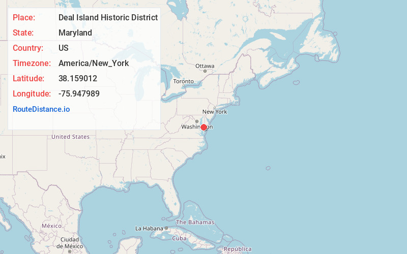 Map of Deal Island Historic District