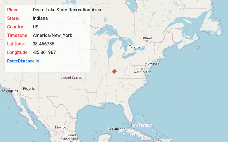 Map of Deam Lake State Recreation Area