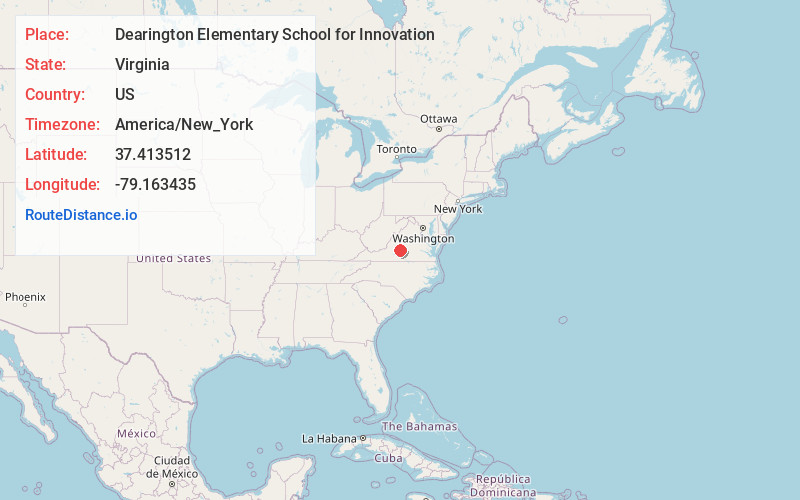 Map of Dearington Elementary School for Innovation