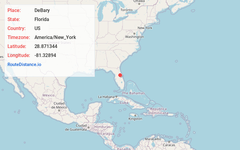 Map of DeBary