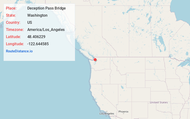 Map of Deception Pass Bridge