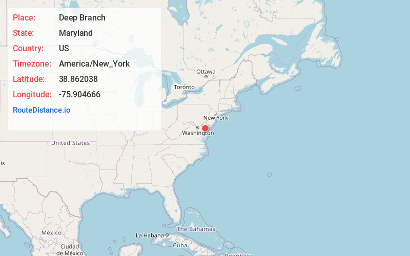 Map of Deep Branch