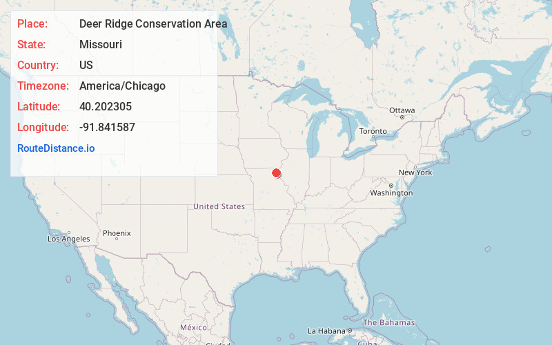 Map of Deer Ridge Conservation Area