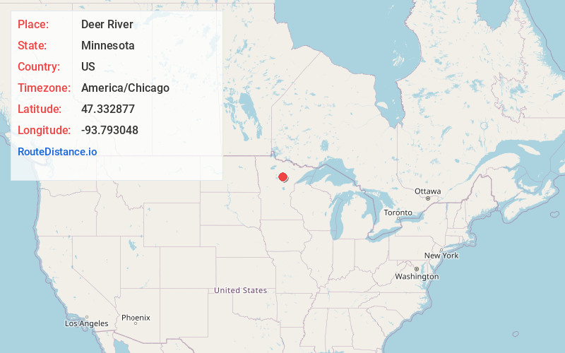 Map of Deer River