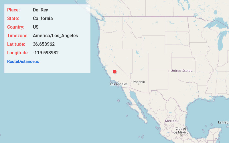 Map of Del Rey