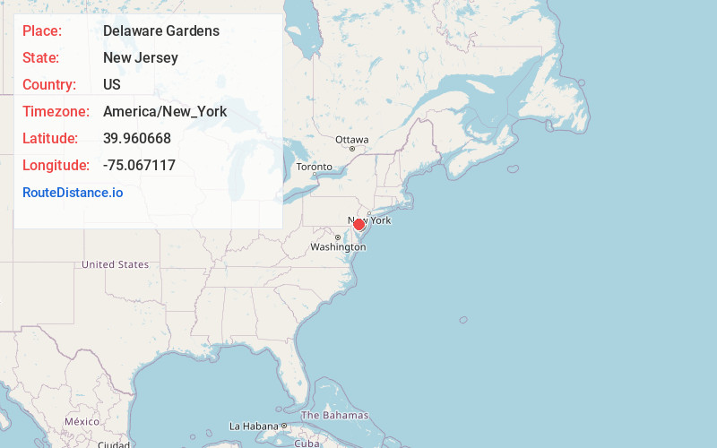 Map of Delaware Gardens