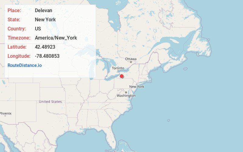 Map of Delevan