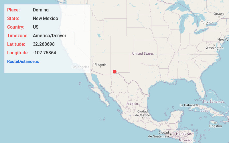 Map of Deming