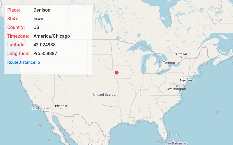 Map of Denison