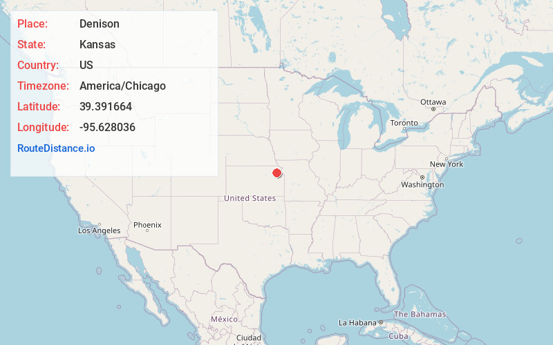 Map of Denison
