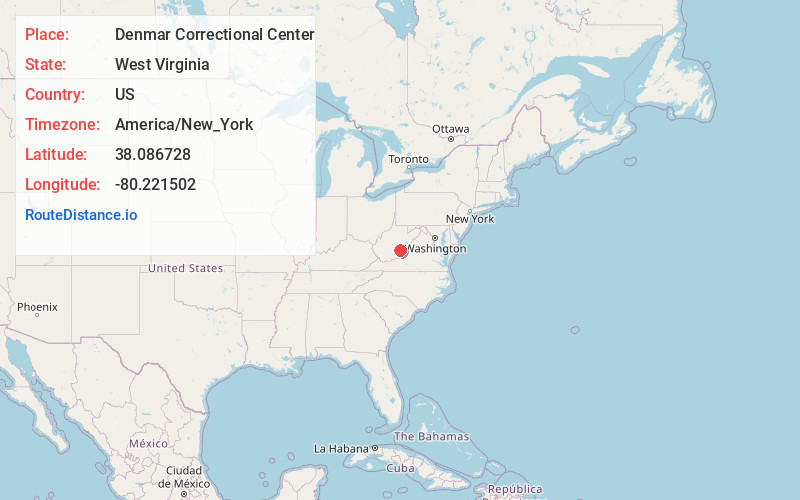 Map of Denmar Correctional Center