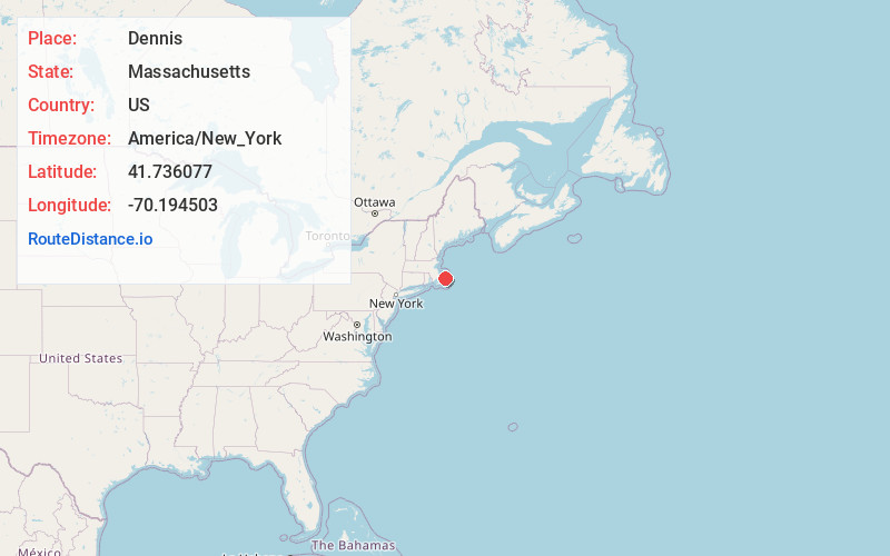 Map of Dennis