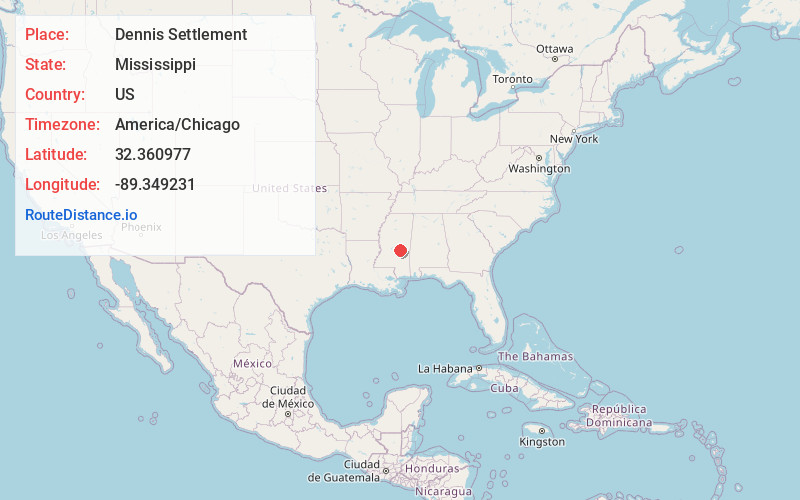 Map of Dennis Settlement