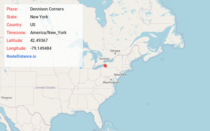 Map of Dennison Corners
