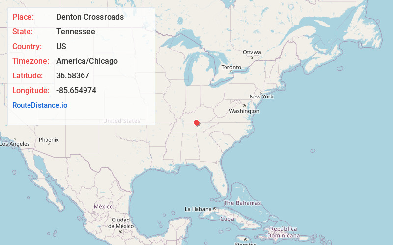 Map of Denton Crossroads