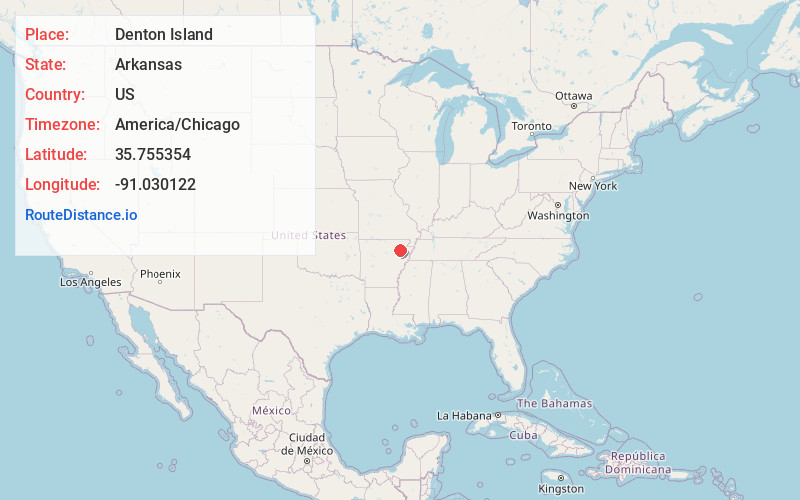 Map of Denton Island