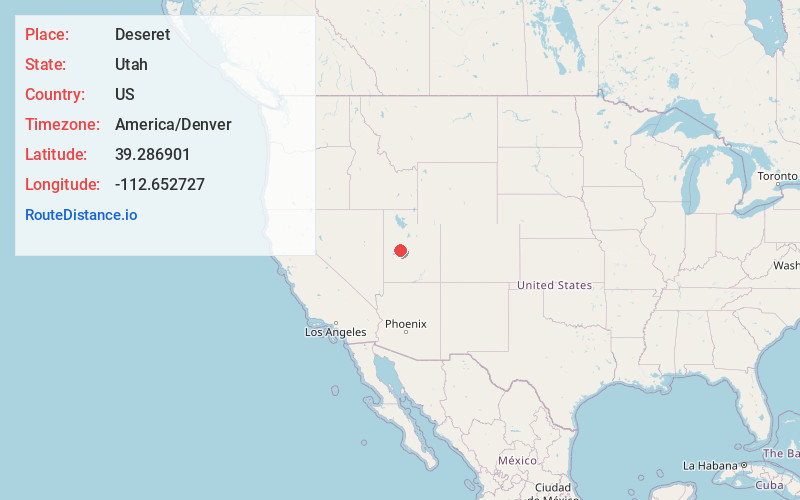 Map of Deseret