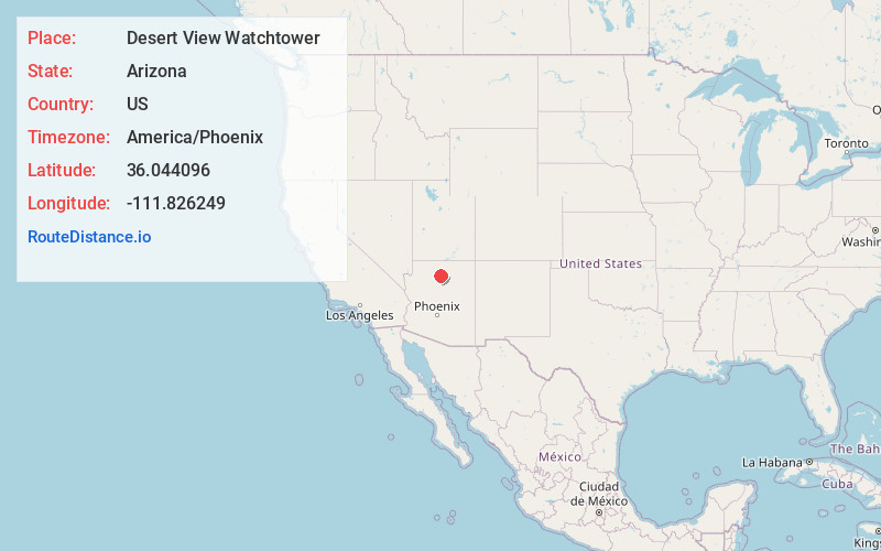 Map of Desert View Watchtower
