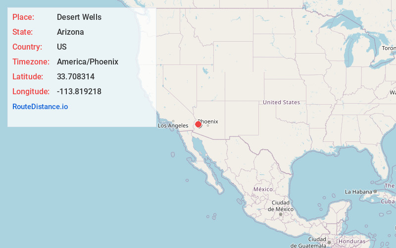 Map of Desert Wells