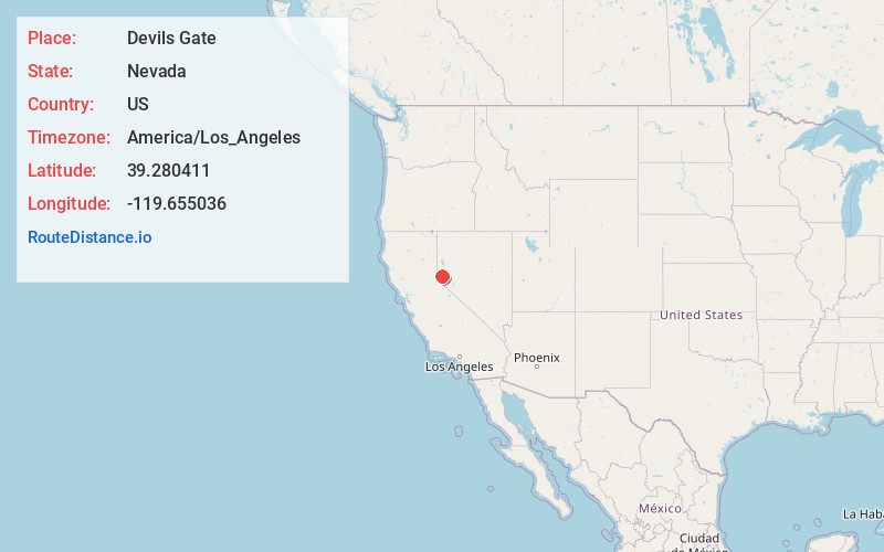 Map of Devils Gate