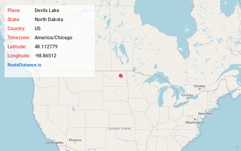 Map of Devils Lake