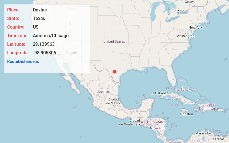 Map of Devine