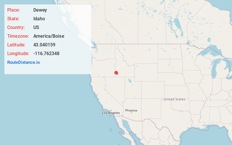 Map of Dewey
