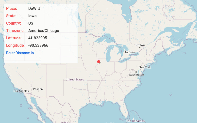 Map of DeWitt