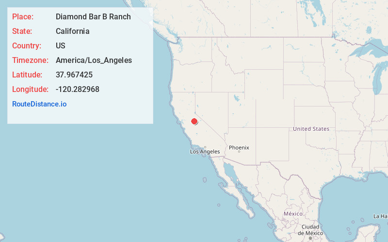 Map of Diamond Bar B Ranch