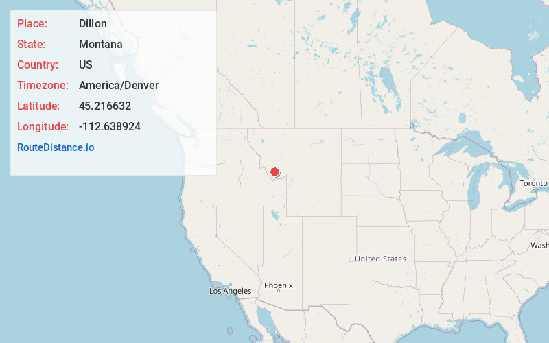 Map of Dillon