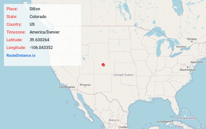 Map of Dillon