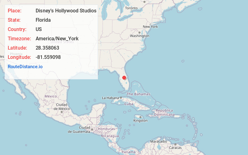 Map of Disney's Hollywood Studios