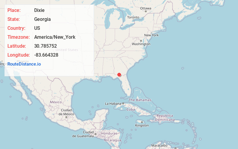 Map of Dixie