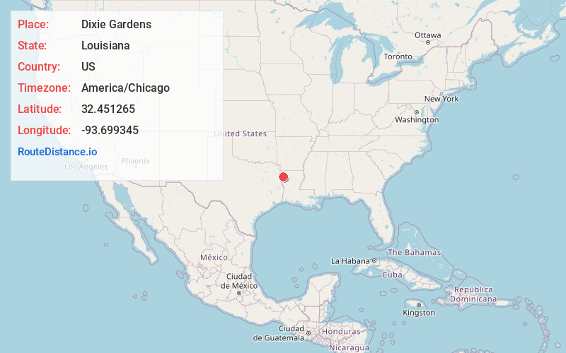 Map of Dixie Gardens