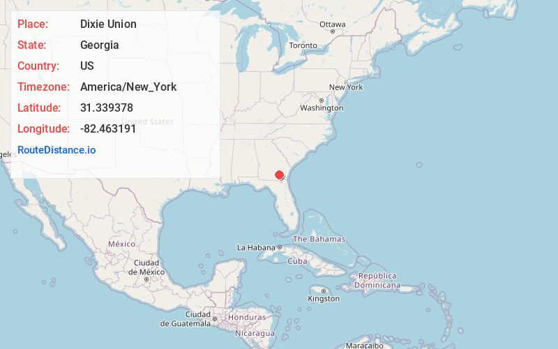 Map of Dixie Union