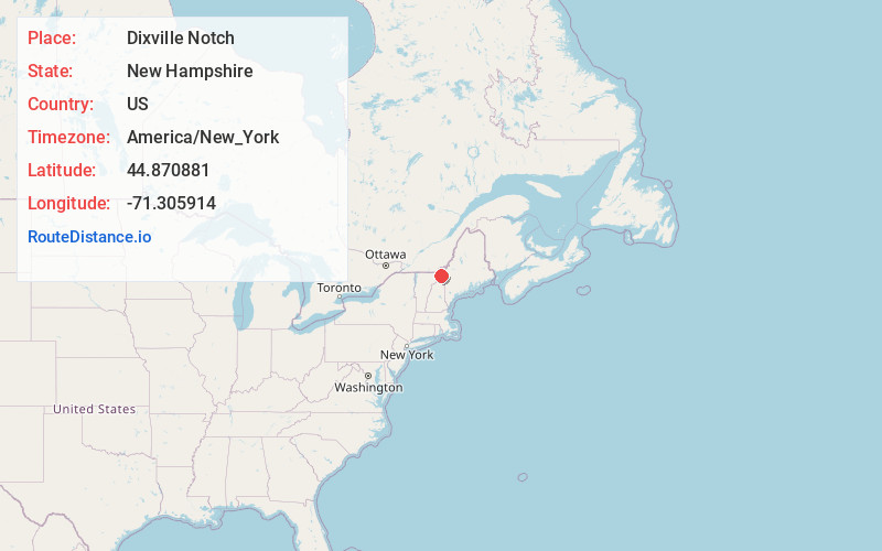 Map of Dixville Notch