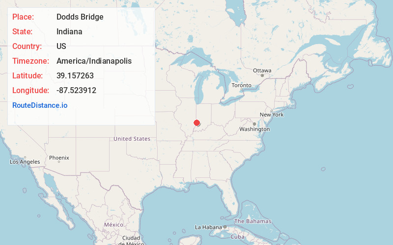 Map of Dodds Bridge