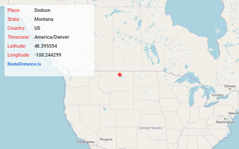 Map of Dodson