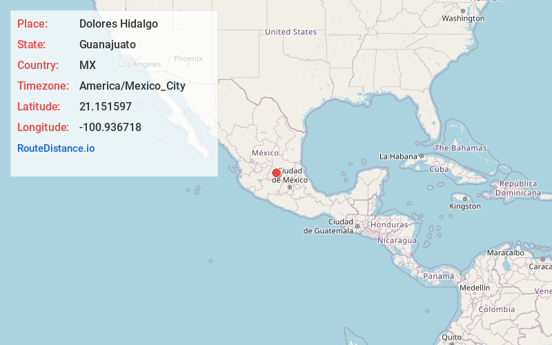 Map of Dolores Hidalgo