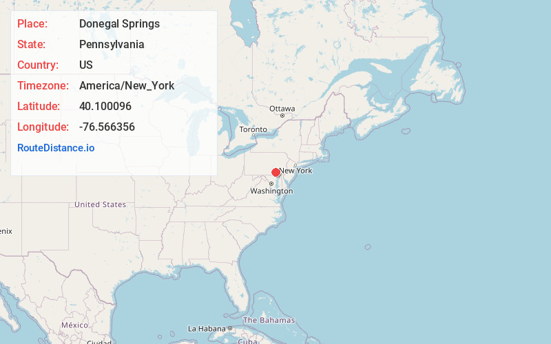 Map of Donegal Springs