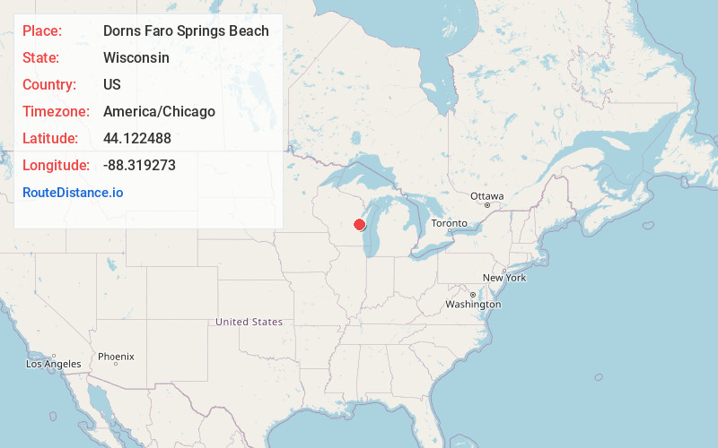 Map of Dorns Faro Springs Beach